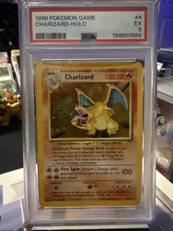1999 Pokemon Base Set Unlimited Charizard — PSA 5 Holo 4/102🔥 - Image 1