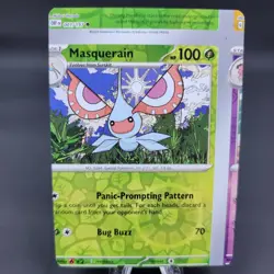 Pokemon TCG NFC Error Miscut Masquerain 007/197 Reverse Holo Obsidian Flames - Image 1