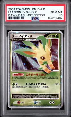 PSA 10 LEAFEON LV.X | Dawn Dash 1st Edition Holo Japanese Pokemon Card - Image 1