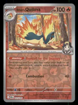 Ethan's Quilava Reverse Holo - Destined Rivals #033/182 - Common - Pokemon NM - Image 1