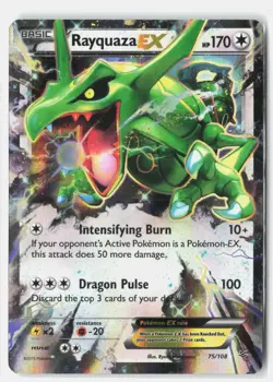 Rayquaza EX 75/108 HOLO EX Rare Roaring Skies Pokemon Holo HP Ryota Murayama - Image 1