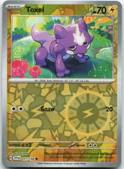TOXEL 071/198 COMMON SCARLET & VIOLET POKEMON REVERSE HOLO NM - Image 1