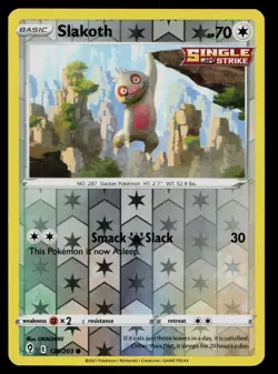 SLAKOTH 129/203 COMMON EVOLVING SKIES POKEMON REVERSE HOLO NM - Image 1