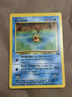 Pokemon Psyduck BLACK STAR 20 - WOTC PROMO - 2000 NM - Image 1