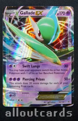 2015 Pokemon Roaring Skies Gallade EX 34/108 NM/M - Image 1