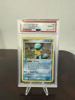 Pokemon Ditto [Squirtle] 40/113 Delta Species PSA 10 2005 - Pop 38 - Image 1