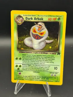 Dark Arbok 2/82 Holo Rare Team Rocket Pokemon Unlimited Holo Heavily Played - Image 1