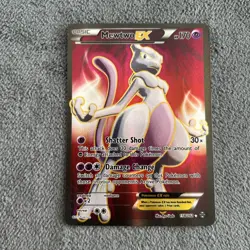 Pokemon Mewtwo EX TCG Full Art Ultra Rare Card Breakthrough 158/162 - Image 1
