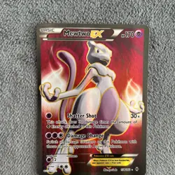 Pokemon Mewtwo EX TCG Full Art Ultra Rare Card Breakthrough 158/162 - Image 3
