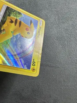 2017 Pikachu Holo Pokemon Trading Card 28/73 Holo Pikachu Card Rainbow - Image 3