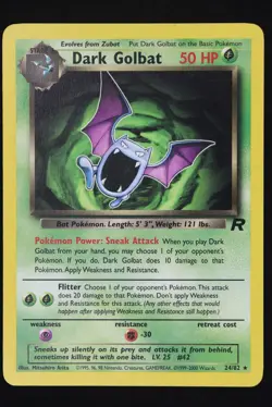 Dark Golbat - 24 - Team Rocket - Pokemon Card - Near Mint - Image 1