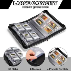 PREZA the Original Slab Binder Graded Card Storage Holds 32 Graded Slabs BLACK - Image 4