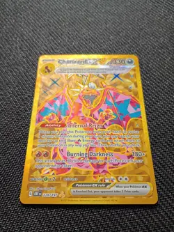 Pokemon TCG Gold Charizard Holo Card 228/197 Obsidian Flames - Image 2