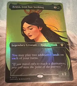 MTG Azusa, Lost but Seeking (Borderless Foil) Commander Masters 679 NM - Image 1