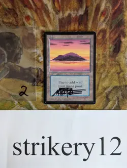 1x Island #291 – Beta – Signed by Mark Poole – MTG - Image 1