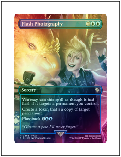 Flash Photography, Borderless Art Foil - 0463, Final Fantasy Commander, MTG NM - Image 1