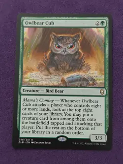 MTG - Owlbear Cub - CLB 246/361 - Battle for Baldur's Gate - Image 1