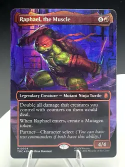 Raphael Michelangelo Heroes in a Half Shell Borderless Foil TMNT MTG NM Lot - Image 4