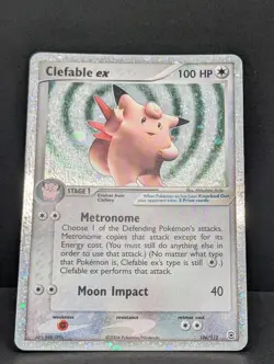 Clefable ex 106/112 FireRed & LeafGreen Holo Ultra Rare Pokemon TCG Nintendo MP+ - Image 3