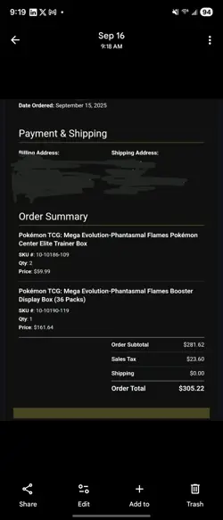 *PreSale* Pokemon Center Mega Evolution Phantasmal Flames Booster Box - Image 2