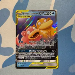 Pokemon Sun and Moon Unified Minds Slowpoke Psyduck GX Tag Team 35/236 LP - Image 1