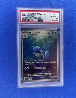 2023 POKEMON MEW EN-151 ILLUSTRATION RARE #171 WARTORTLE PSA 8.5 - Image 1