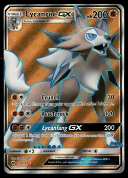 Lycanroc GX 136/147 Ultra Rare Burning Shadows Pokemon NM - Image 1