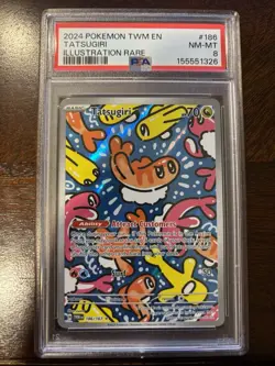 Pokemon TCG Tatsugiri Twilight Masquerade Illustration Rare Holo 186/167 PSA 8 - Image 1