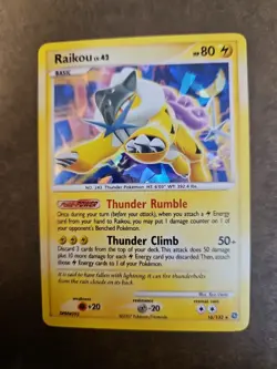 Raikou - 16/132 - Diamond & Pearl Secret Wonders Cracked Ice Holo NM Pokemon TCG - Image 1