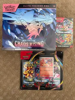Pokemon TCG Chaos Rising Elite Trainer Box, Booster Bundle & 3-pack Blister set - Image 1