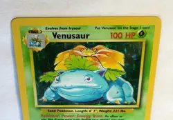 Base Set Pokemon TCG Venusaur Holo Rare 15/102 MP - Image 4