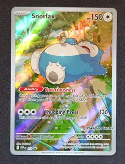 Pokemon TCG Snorlax 151 SVP 051 Pokemon Center Stamped Promo - Image 1