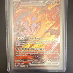 Pokemon TCG Team Rocket's Moltres ex 229/182 UR Full Art Holo EN - Image 1