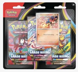 Pokemon Mega Evolution: Chaos Rising Charmeleon 3 Booster Packs English TCG - Image 1