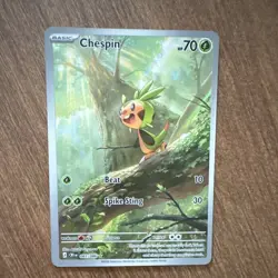 Pokemon Chespin 087/086 Reverse Holo Rare English 2023 70 HP FREE SHIPPING - Image 1