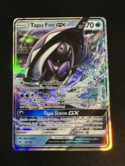 Tapu Fini GX 39/147 Pokemon Burning Shadows Ultra Rare Holo NM - Image 1