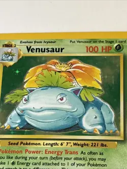 Wizards of the Coast Venusaur 15/102 Base Set Holo Rare Unlimited English 100 HP - Image 2