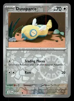 Dunsparce (Reverse Holo) #120/159 - Sv09: Journey Together - Pokemon TCG NM+ - Image 1