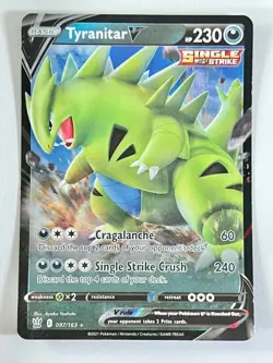 Tyranitar V 097/163 Ultra Rare Battle Styles Pokemon TCG Pack Fresh Near Mint NM - Image 1