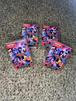 4 NEW SEALED POKEMON DESTINED RIVALS BOOSTER BUNDLES Packed & Ready To Ship - Image 1