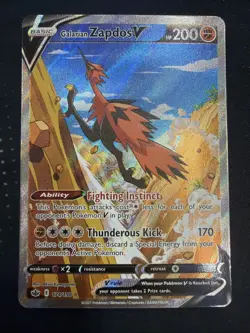 Pokemon Galarian Zapdos v Alternate Art 174/198 Chilling Reign - Image 1