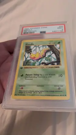 Pokemon WEEDLE 69/102 1st Edition Shadowless Base set PSA 9 English MINT MT - Image 3