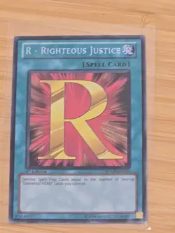 YuGiOh R - Righteous Justice Secret rare 1st Edition RYMP-EN025 - Image 1
