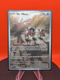 Pokemon TCG Mr. Mime 179/165 Scarlet & Violet Holo Illustration Rare Card - Image 1