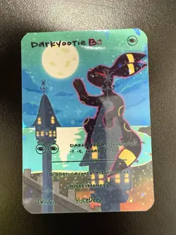 Darkyootie Pokederp Umbreon Fan Art Custom Derpy Card Secret Rare Alt Art - Image 1