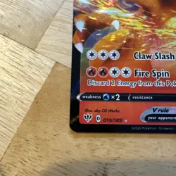 Pokemon TCG Charizard V Darkness Ablaze Card 019/189 Prize Pack Series One - Image 2