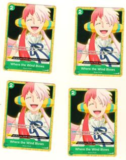 Set Of 4 Where The Wind Blows P-058 Starter Deck 16 Promo One Piece Trading Card - Image 1