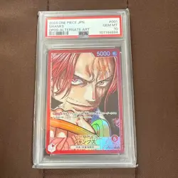 PSA 10 One Piece Shanks Leader Card OP09-001 GEM MINT Rare Bandai TCG Collectibl - Image 1