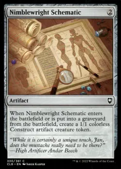 Nimblewright Schematic 330/361 Baldur's Gate MTG Magic the Gathering card - Image 1