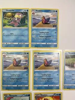 10 Card Lot Of Slowpoke Slowbro Pokemon TCG Common - Image 3